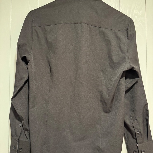 Con.Struct Men's Dress Shirt Slim Fit Button-Down Stretch Cooling Black - Size M - Picture 2 of 9